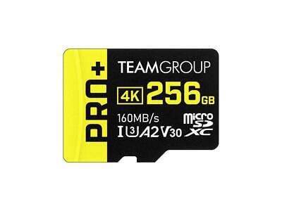 Team Group 256GB PRO+ microSDHC UHS-I/U3 Class 10 Memory Card