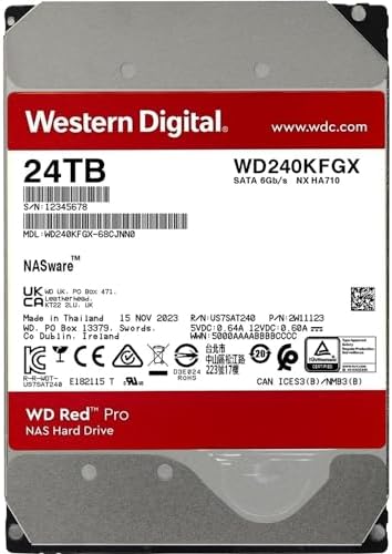 Western Digital 24TB WD Red Pro NAS Internal Hard Drive HDD - Afbeelding 2