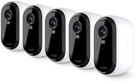 Arlo Essential Security Camera 2K | Indoor - Outdoor | 2nd Gen | 5 Pack
