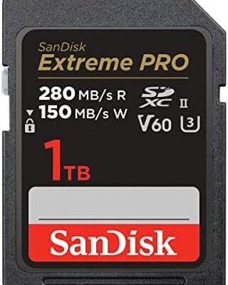 SanDisk 1TB Extreme PRO SDXC UHS-II Memory Card - C10, U3, V60, 6K, 4K UHD, SD Card