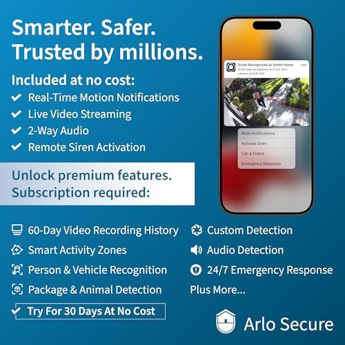 Arlo Pro 5S 2K XL Spotlight Camera -White 3 Pack - Afbeelding 5